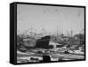 A View of Ships Lying in the Repair Docks of a Shipyard-Carl Mydans-Framed Stretched Canvas