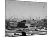 A View of Ships Lying in the Repair Docks of a Shipyard-Carl Mydans-Mounted Premium Photographic Print