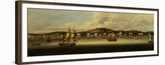 A View of Singapore from the Roads, circa 1847-8-null-Framed Giclee Print