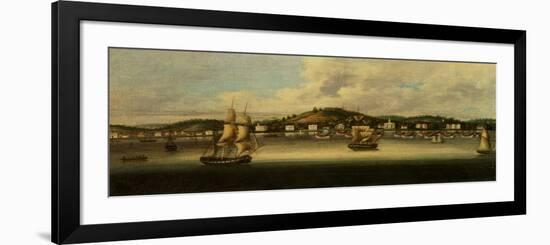 A View of Singapore from the Roads, circa 1847-8-null-Framed Giclee Print