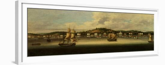 A View of Singapore from the Roads, circa 1847-8-null-Framed Giclee Print