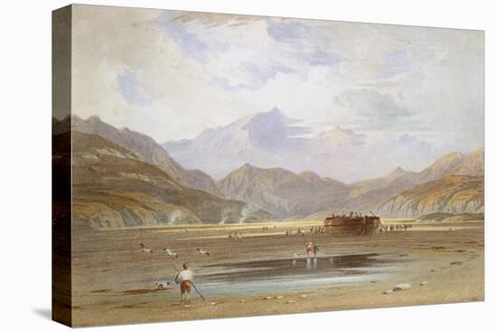 A View of Snowdon from Traeth Bach, Merioneth-John Varley-Stretched Canvas