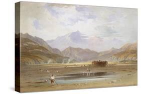 A View of Snowdon from Traeth Bach, Merioneth-John Varley-Stretched Canvas