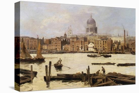 A View of St. Paul's from the Thames-Paulo Sala-Stretched Canvas