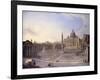 A View of St. Peter's, Rome with Bernini's Colonnade and a Procession in Carriages-Antonio Joli-Framed Giclee Print