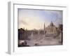 A View of St. Peter's, Rome with Bernini's Colonnade and a Procession in Carriages-Antonio Joli-Framed Giclee Print