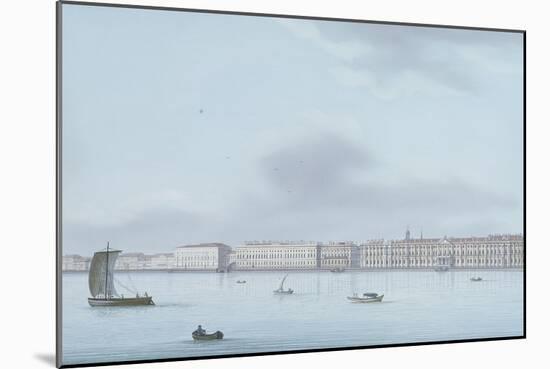 A View of St. Petersburg; the Winter Palace and the Neva River-Leperate-Mounted Giclee Print