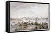 A View of Stockholm from Kungsholmen with the Royal Palace and Storkyrkan etc.-Elias Martin-Framed Stretched Canvas