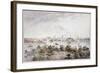 A View of Stockholm from Kungsholmen with the Royal Palace and Storkyrkan etc.-Elias Martin-Framed Giclee Print