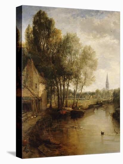 A View of Stratford Upon Avon-James Webb-Stretched Canvas