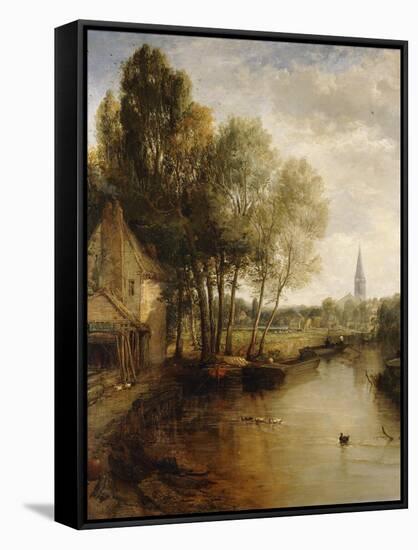 A View of Stratford Upon Avon-James Webb-Framed Stretched Canvas