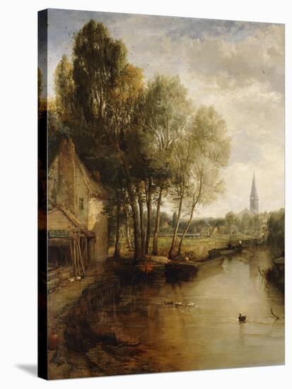 A View of Stratford Upon Avon-James Webb-Stretched Canvas