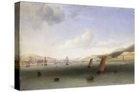 A View of Swansea Harbour, 1865 (One of a Pair)-William Butler-Stretched Canvas