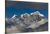 A view of Taboche through the clouds seen from Kongde in the Everest region, Nepal, Himalayas, Asia-Alex Treadway-Stretched Canvas