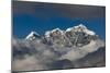 A view of Taboche through the clouds seen from Kongde in the Everest region, Nepal, Himalayas, Asia-Alex Treadway-Mounted Photographic Print