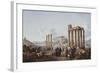 A View of the Acropolis, Athens, from the Temple of Zeus at Olympia, C.1786-87-Louis-Francois Cassas-Framed Giclee Print