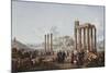 A View of the Acropolis, Athens, from the Temple of Zeus at Olympia, C.1786-87-Louis-Francois Cassas-Mounted Giclee Print