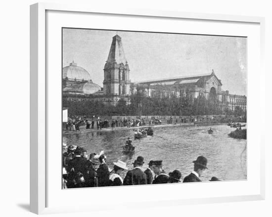 A View of the Alexandra Palace from a Corner of the Lake, Illustration from 'The King', May 25th…-English Photographer-Framed Photographic Print