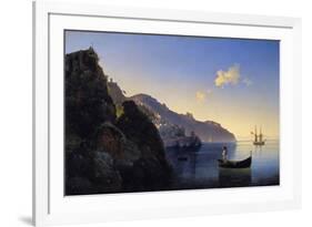 A View of the Amalfi Bay, 1841-Konstantinovich Ivan Aivazovsky-Framed Giclee Print