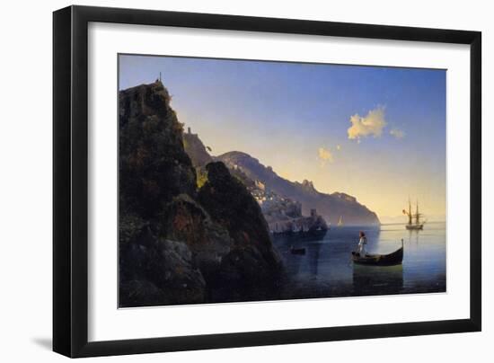 A View of the Amalfi Bay, 1841-Konstantinovich Ivan Aivazovsky-Framed Premium Giclee Print