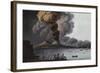 A View of the Bay of Naples with Mount Vesuvius Erupting in Daytime-Italian School-Framed Giclee Print