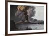 A View of the Bay of Naples with Mount Vesuvius Erupting in Daytime-Italian School-Framed Giclee Print