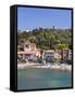 A View of the Beach at Collioure in Languedoc-Roussilon, France, Europe.-David Clapp-Framed Stretched Canvas