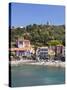 A View of the Beach at Collioure in Languedoc-Roussilon, France, Europe.-David Clapp-Stretched Canvas