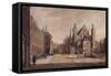 A View of the Binnenhof, The Hague watercolor-Paulus Constantin La Fargue-Framed Stretched Canvas