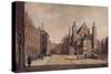 A View of the Binnenhof, The Hague watercolor-Paulus Constantin La Fargue-Stretched Canvas