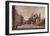 A View of the Binnenhof, The Hague watercolor-Paulus Constantin La Fargue-Framed Giclee Print