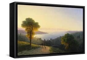 A View of the Bosphorus from the European Side Above the Palace of the Dolmabache, the Seraglio…-Ivan Konstantinovich Aivazovsky-Framed Stretched Canvas