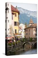 A View of the Canal in the Old Town of Annecy, Haute-Savoie, France, Europe-Graham Lawrence-Stretched Canvas
