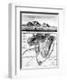 A View of the Cape of Good Hope and a Plan of the Town of the Cape of Good Hope and its Environs-English-Framed Giclee Print