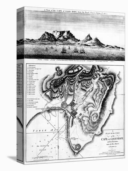 A View of the Cape of Good Hope and a Plan of the Town of the Cape of Good Hope and its Environs-English-Stretched Canvas