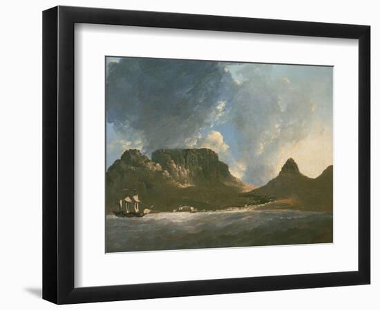 A View of the Cape of Good Hope, Taken on the Spot, from on Board the 'Resolution', 1772 (Oil on Ca-William Hodges-Framed Giclee Print