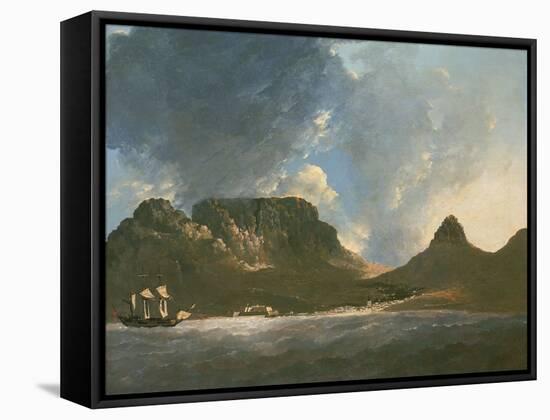 A View of the Cape of Good Hope, Taken on the Spot, from on Board the 'Resolution', 1772 (Oil on Ca-William Hodges-Framed Stretched Canvas