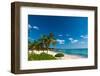 A view of the Caribbean Sea and Spotts Beach. Spotts Beach, Grand Cayman Island, Cayman Islands.-Sergio Pitamitz-Framed Photographic Print