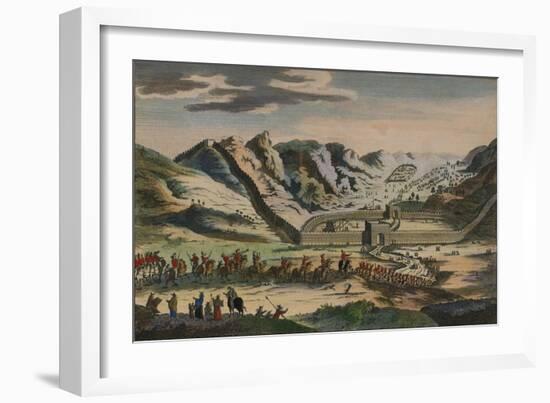 A View of the Celebrated Great Wall of China, 1782-null-Framed Giclee Print