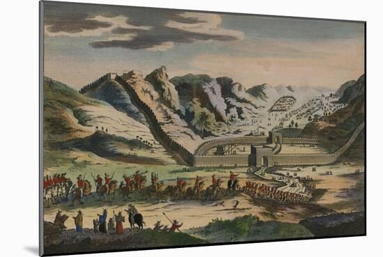 A View of the Celebrated Great Wall of China, 1782-null-Mounted Giclee Print