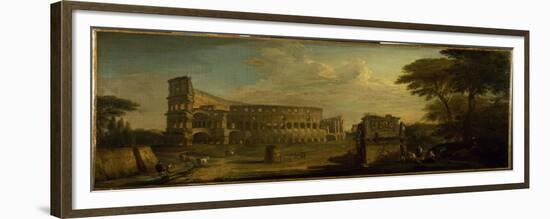 A View of the Colosseum, Rome-Giovani Paolo Panini-Framed Giclee Print