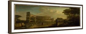 A View of the Colosseum, Rome-Giovani Paolo Panini-Framed Giclee Print