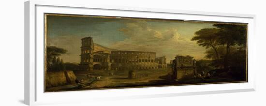 A View of the Colosseum, Rome-Giovani Paolo Panini-Framed Giclee Print