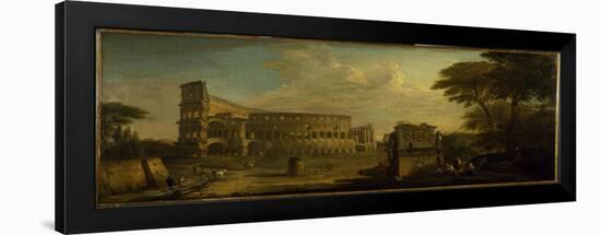 A View of the Colosseum, Rome-Giovani Paolo Panini-Framed Premium Giclee Print