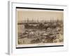 A View of the Docks at Marseille - Full of Sacks and Barrels-null-Framed Photographic Print