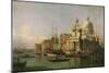 A view of the Dogana and Santa Maria della Salute-Canaletto-Mounted Giclee Print