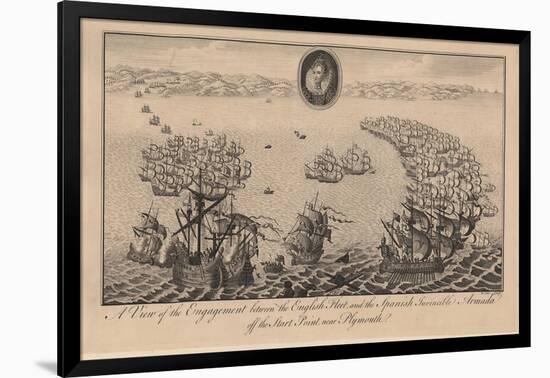 A View of the Engagement Between the English Fleet and the Spanish Invincible Armada Off the Start-null-Framed Giclee Print