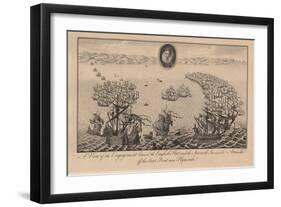 A View of the Engagement Between the English Fleet and the Spanish Invincible Armada Off the Start-null-Framed Giclee Print