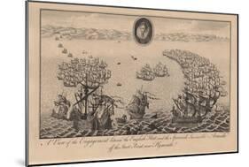 A View of the Engagement Between the English Fleet and the Spanish Invincible Armada Off the Start-null-Mounted Giclee Print