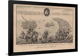 A View of the Engagement Between the English Fleet and the Spanish Invincible Armada Off the Start-null-Framed Giclee Print